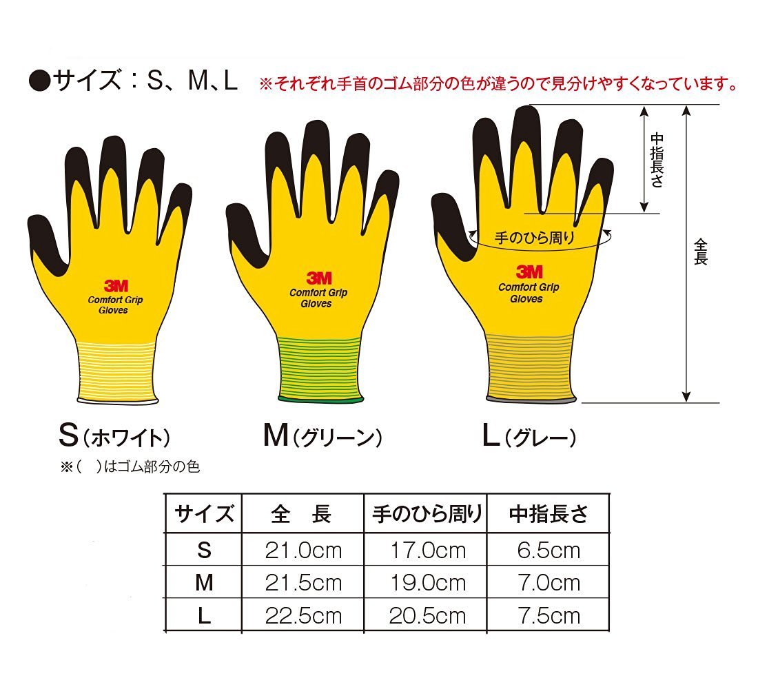 3M 컴포트 그립 장갑 XL 오렌지 5켤레 세트 이미지 4