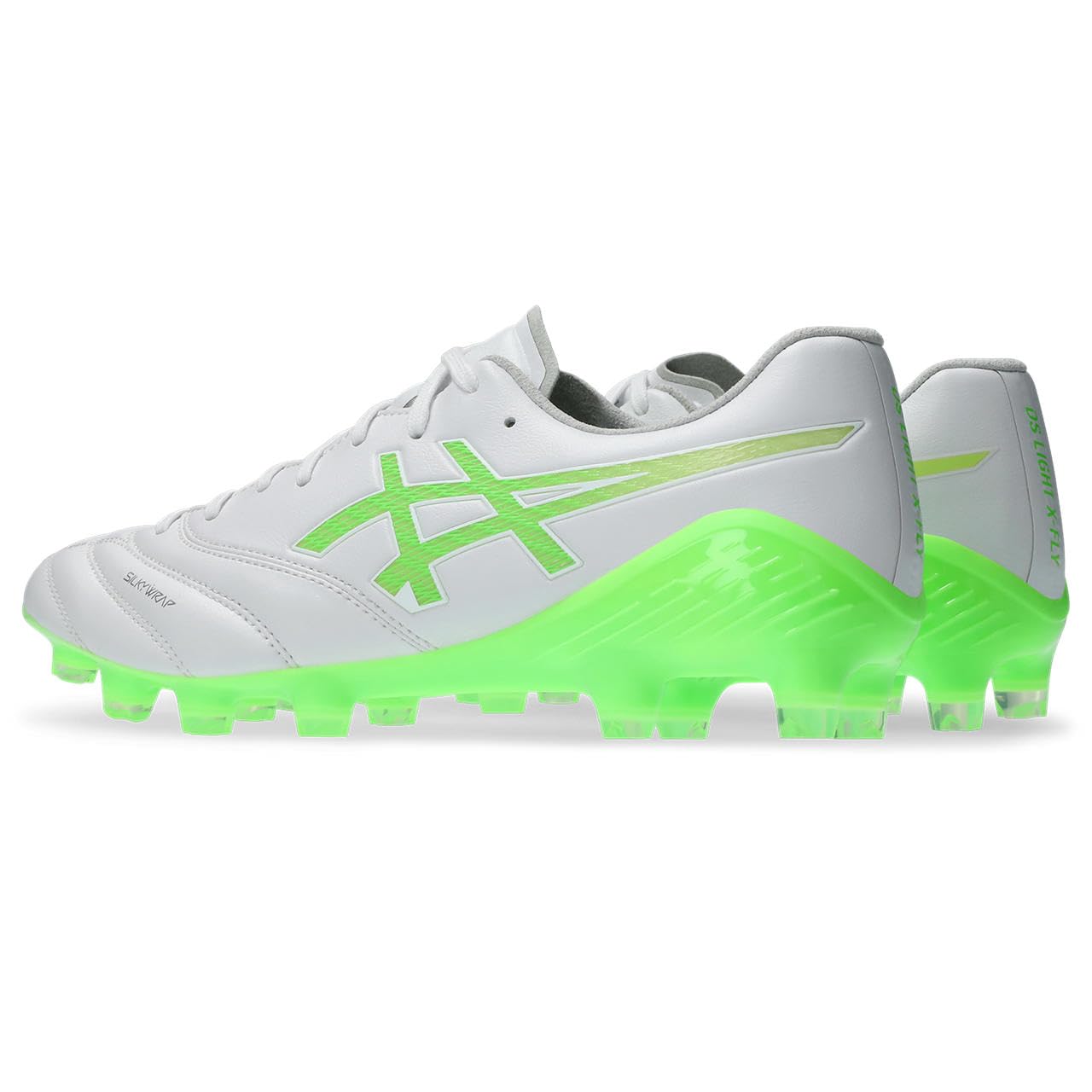 아식스 축구화 DS LIGHT X-FLY 6 28.0 cm 2E 100(화이트/그린 게코) 이미지 2