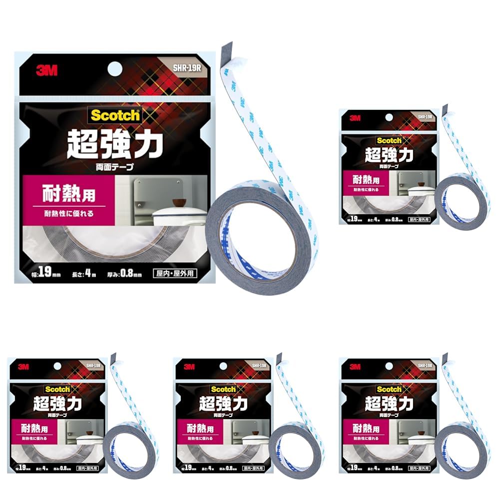 3M 스카치 내열용 양면테이프 SHR-19R 2. 내열용 폭19mm 길이4000mm 5권
