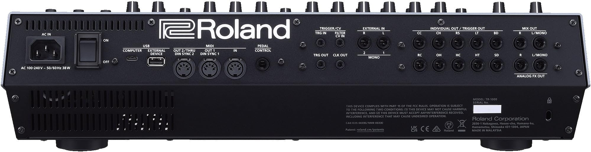 롤랜드 TR-1000 리듬 머신 TR-808/TR-909 회로 16종 탑재 이미지 5