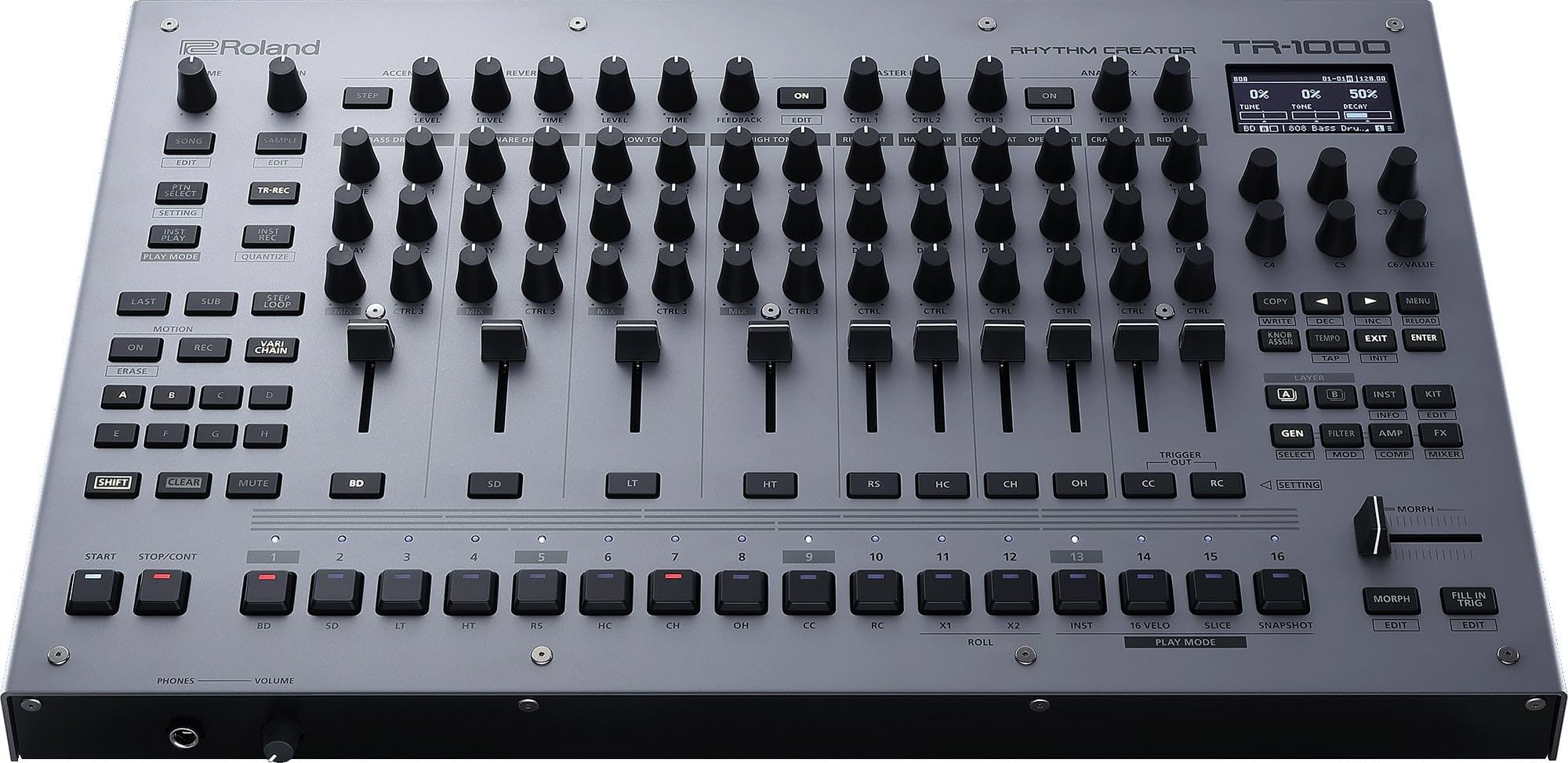 롤랜드 TR-1000 리듬 머신 TR-808/TR-909 회로 16종 탑재 이미지 4