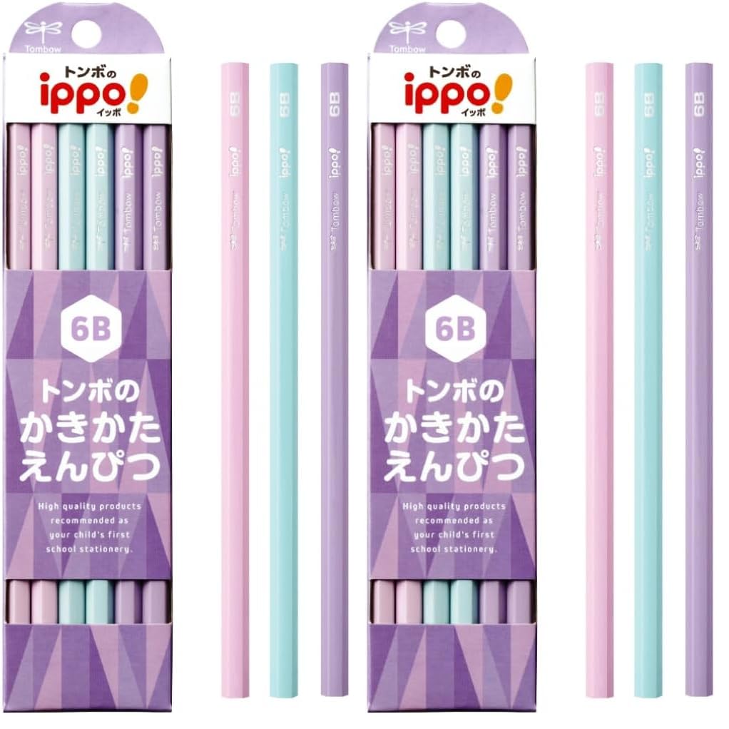 톰보 ippo 플레인 KB-KPB01-6B 퍼플 6B 연필 6B 2다스
