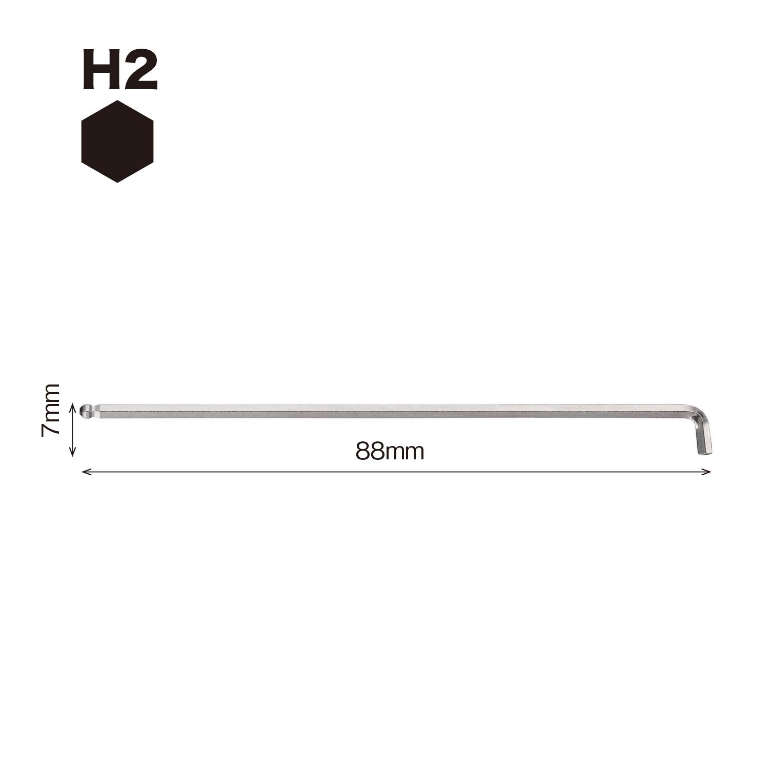 베셀 8200BP 2mm 볼포인트 L형 렌치 단축 이미지 2