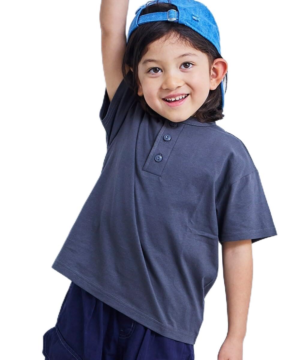 마키즈 COTTON from U.S.A 헨리넥 티셔츠 B70 차콜 80