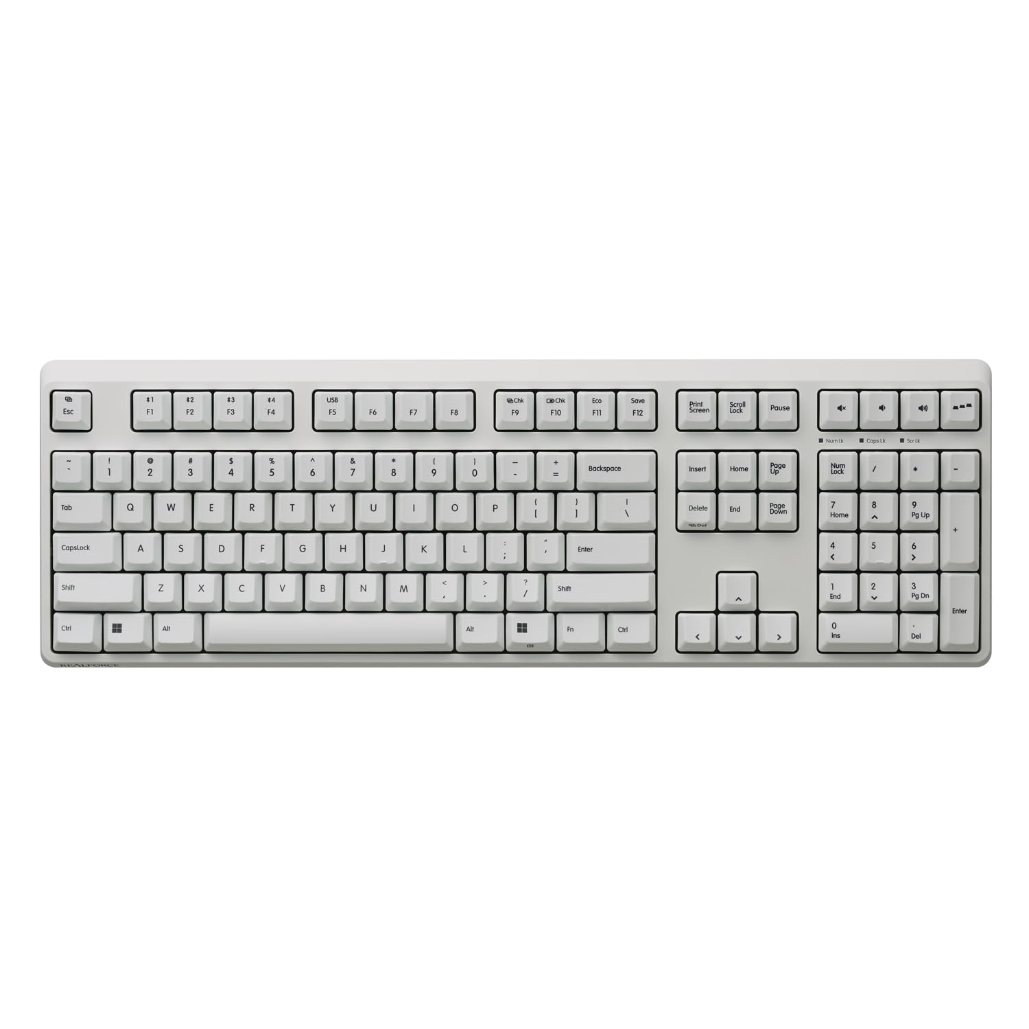 토프레 R4 슈퍼화이트 R4HB21 무접점 키보드 FULL 45g 화이트