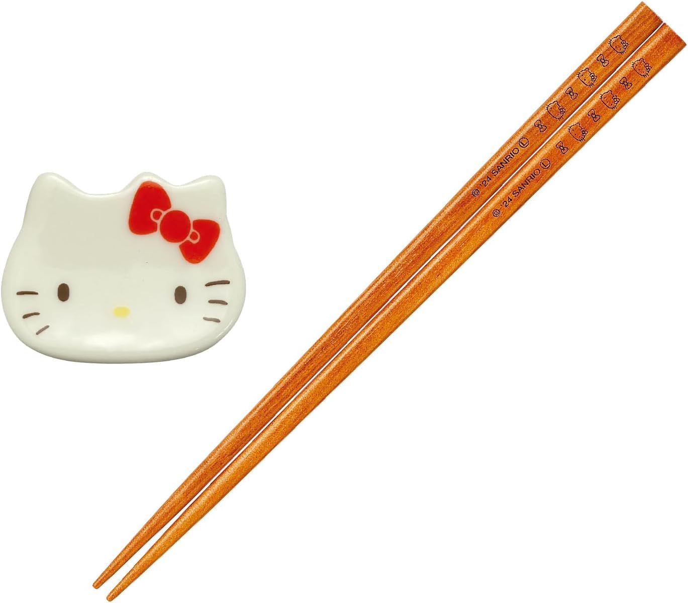 야마카 산리오 헬로키티 젓가락 젓가락받침 세트 HK191-841 22.5cm 레드