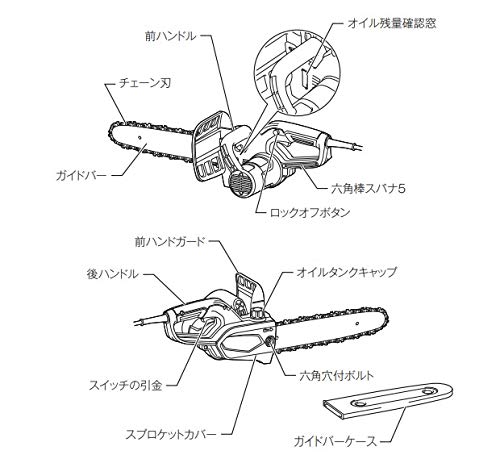 마키타 그린 M502 250mm 전기 체인톱 AC100V 2m 이미지 2