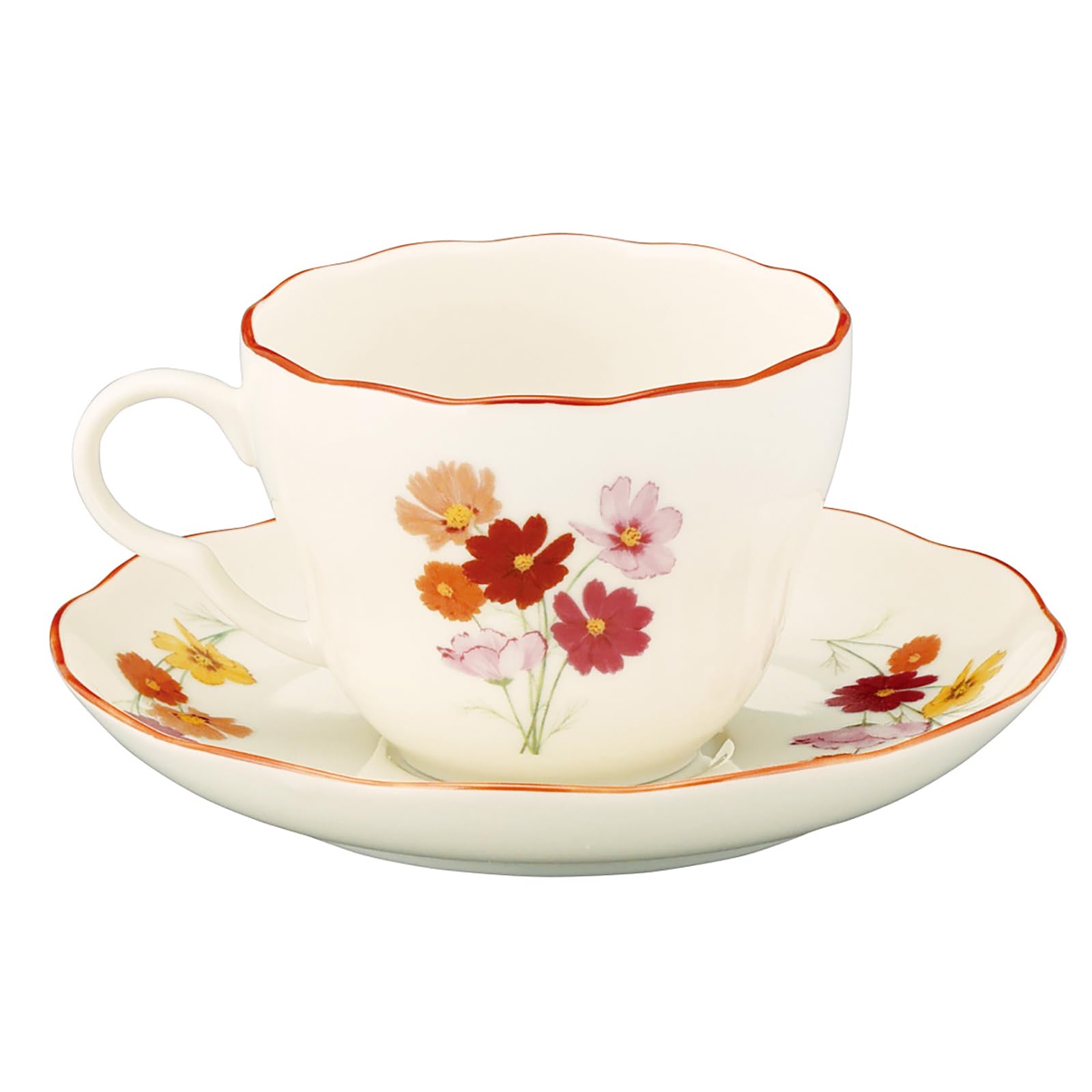야마카 플로리오그래피 혼합 HBK13/14-1 230ml 2인조 티컵 세트 블루 핑크 앤틱 이미지 4