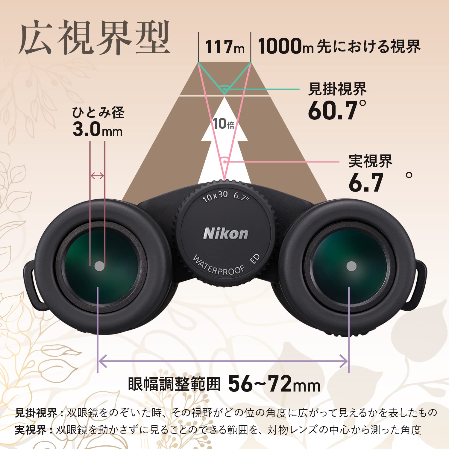 니콘 모나크 M7 10x30 쌍안경 쌍안경 하이그레이드 단품 이미지 3