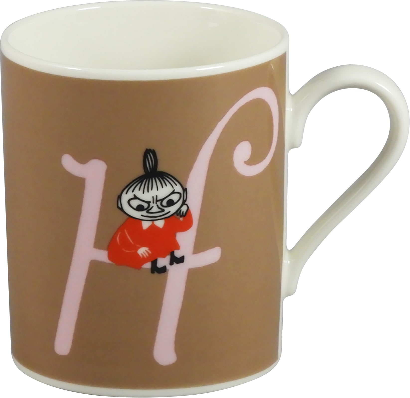 야마카 무민 이니셜 머그컵 H 브라운 MM8802-11H 320ml