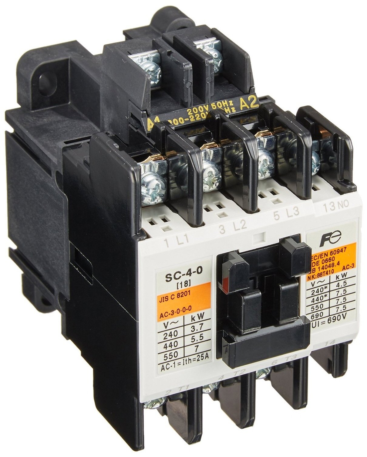 후지전기 표준형 전자접촉기 SC-4-0-1A 보조접점 : 1a 전압 : AC200V