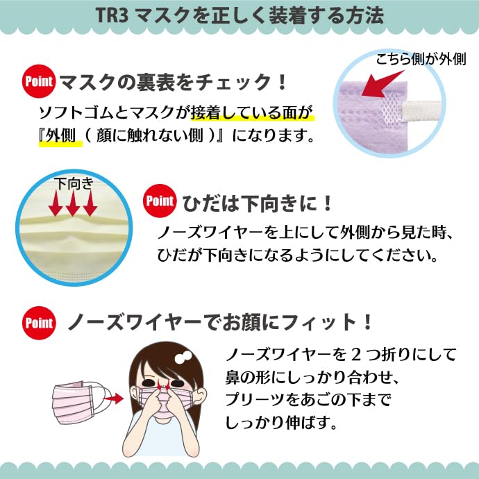 Ci메디컬 TR3 컴포트 마스크 라벤더 레귤러 50매 이미지 4