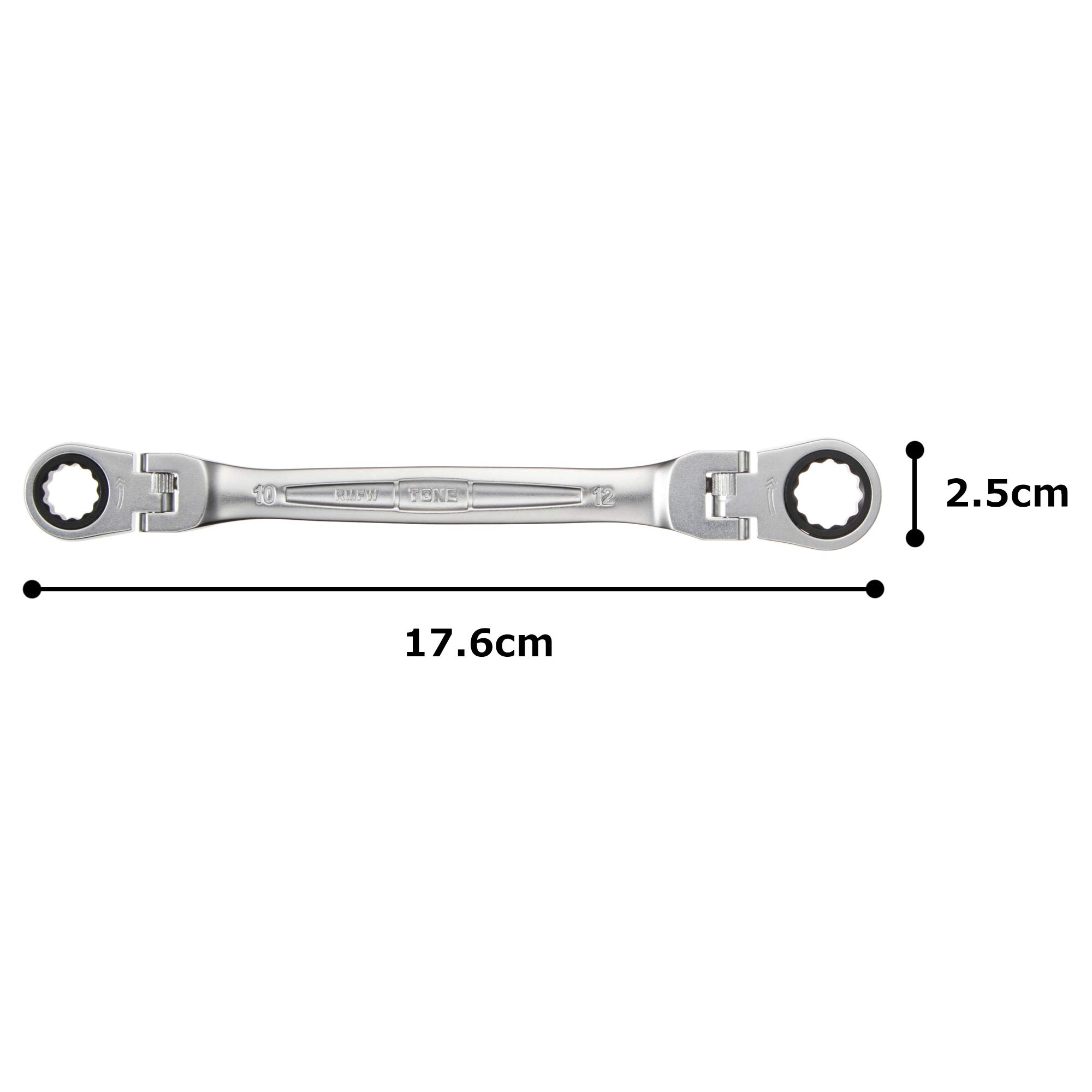 토네 RMFW-1012 10x12mm 양방향 플렉시블 라쳇 렌치 이미지 5