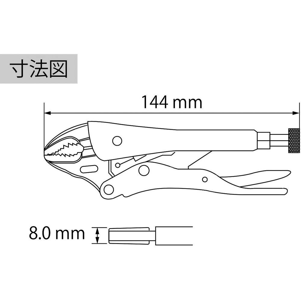 롭텍스 VW125NA 나사 앙기라스 바이스 플라이어 125mm 이미지 3