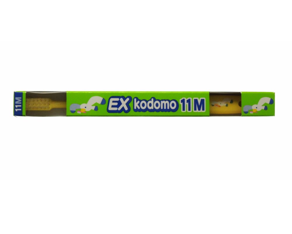 라이온 덴트이엑스 kodomo 코도모 옐로우 11M 8-12세 어린이 칫솔