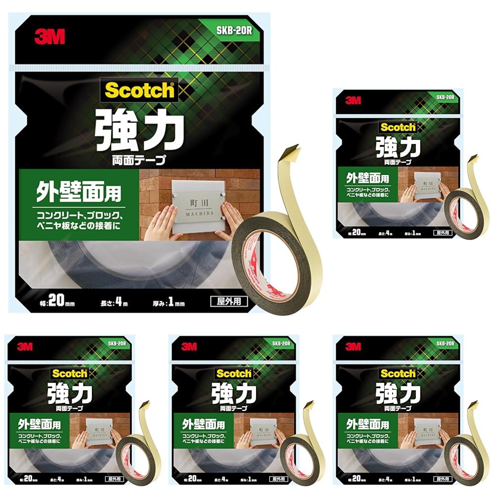 3M 스카치 강력 양면테이프 외벽용 SKB-20R 20mm 4m 5권