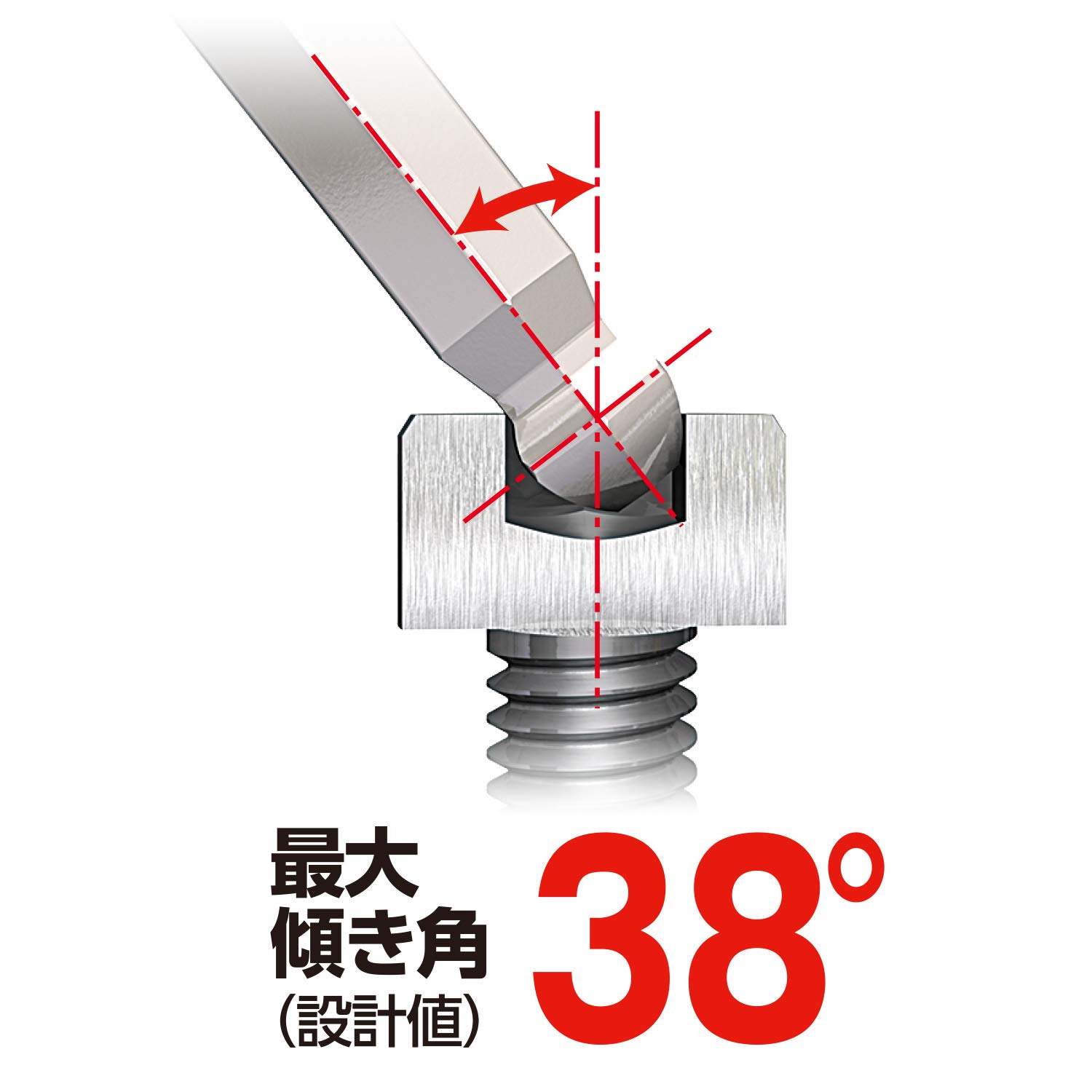 베셀 8200BP 3mm 볼포인트 L형 렌치 단축 이미지 3