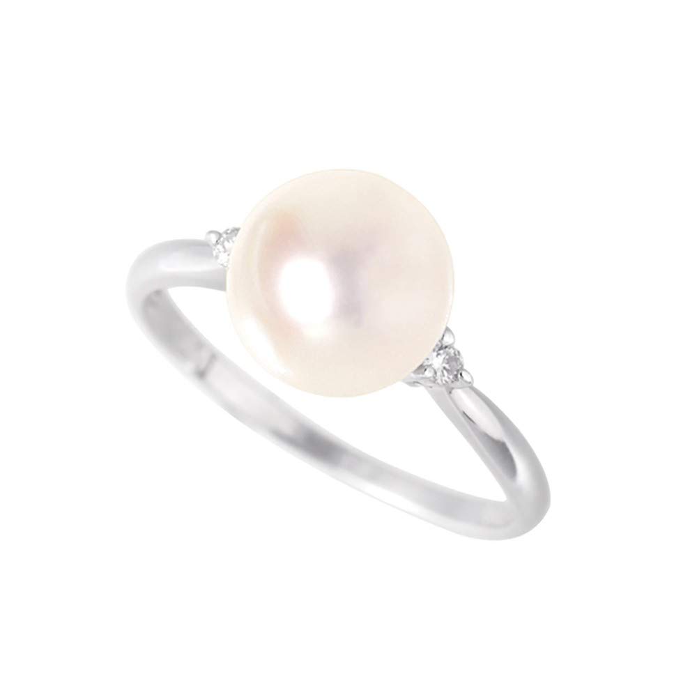 교세라 아코야 진주 플래티넘 반지 8.0mm 6월 탄생석 14