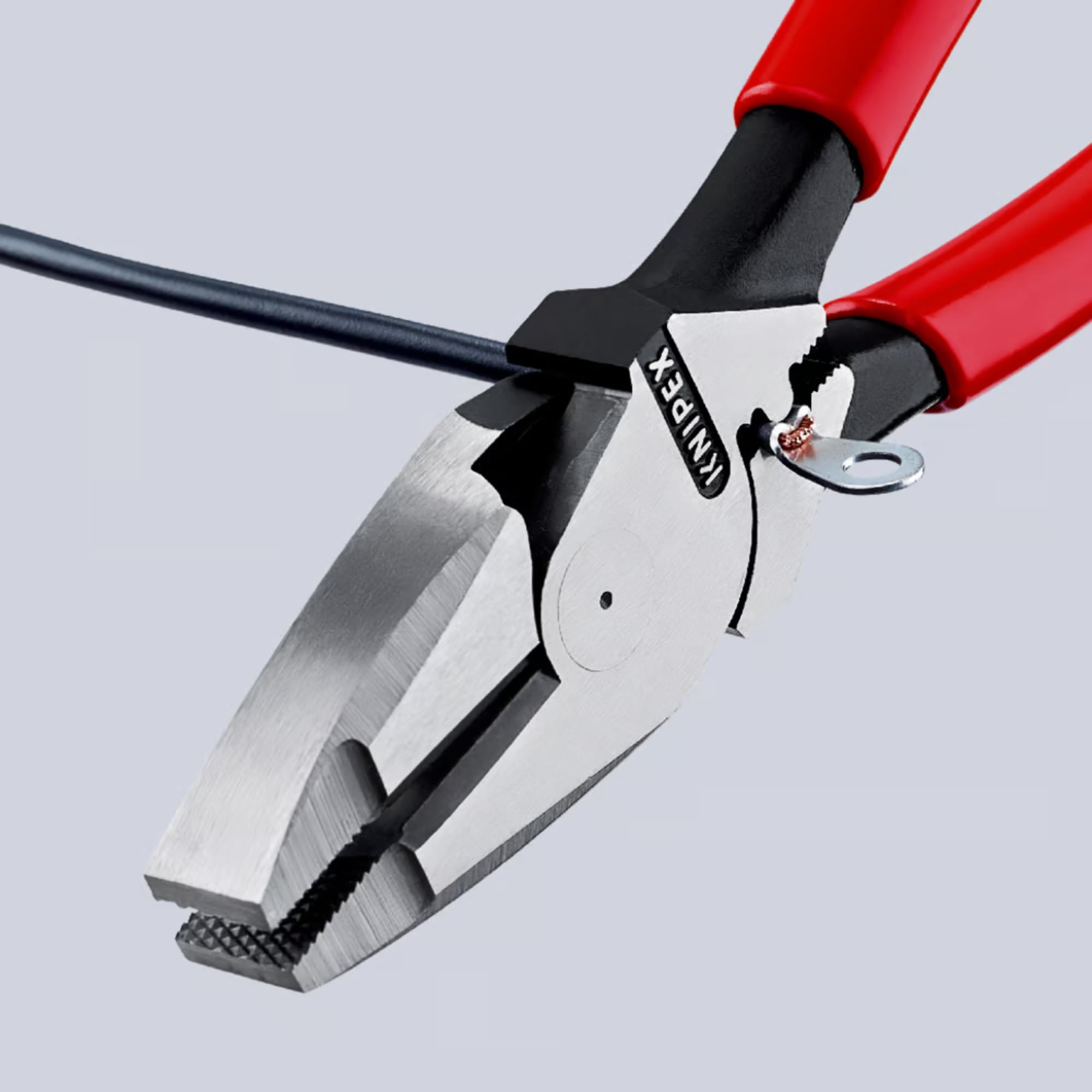 크니펙스 0911-240SB 플라스틱 코팅 핸들 240mm 가선공사용 강력 펜치 압착기능 이미지 4