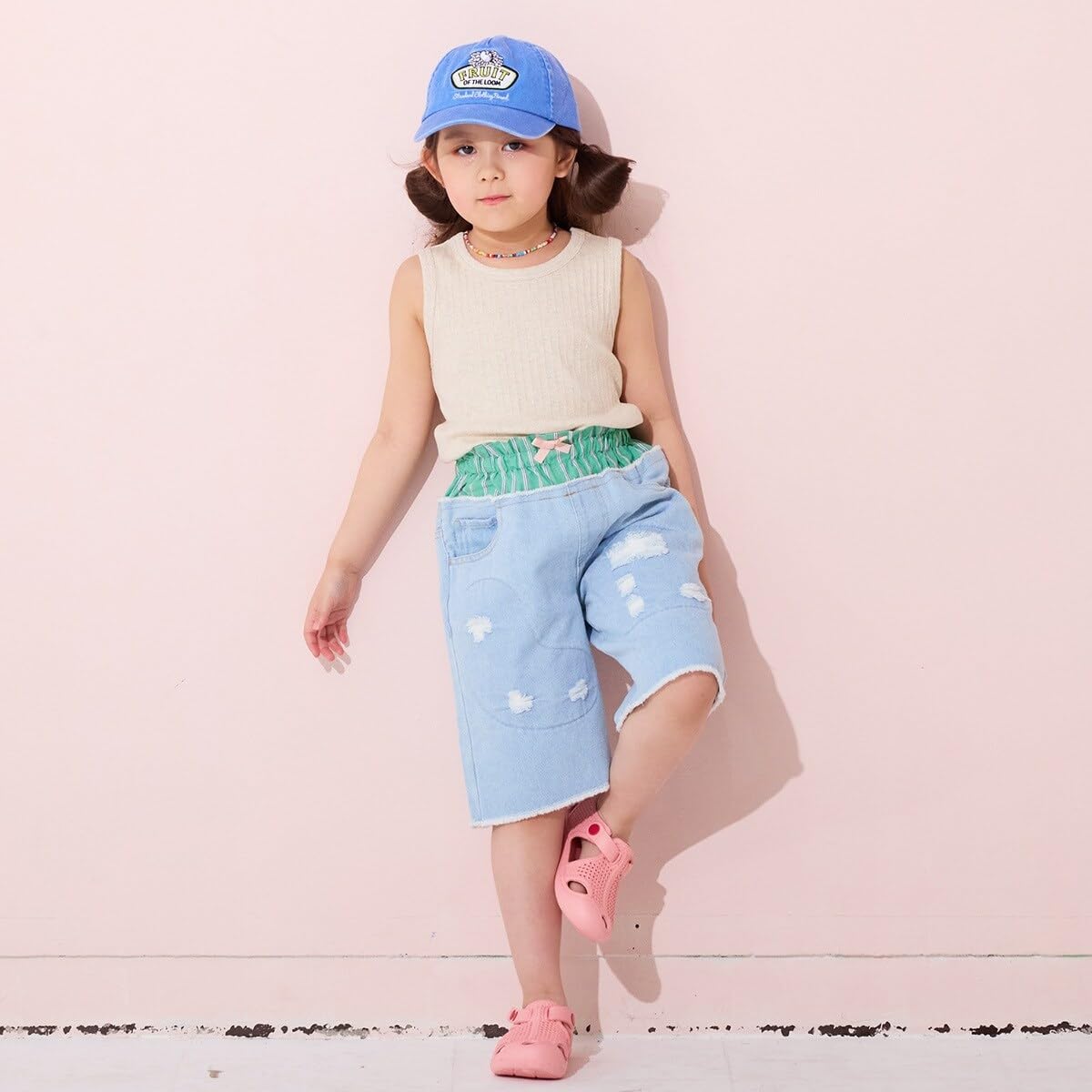 마키즈 무지 골지 민소매 티셔츠 Ｂ６０그레이 110 이미지 3