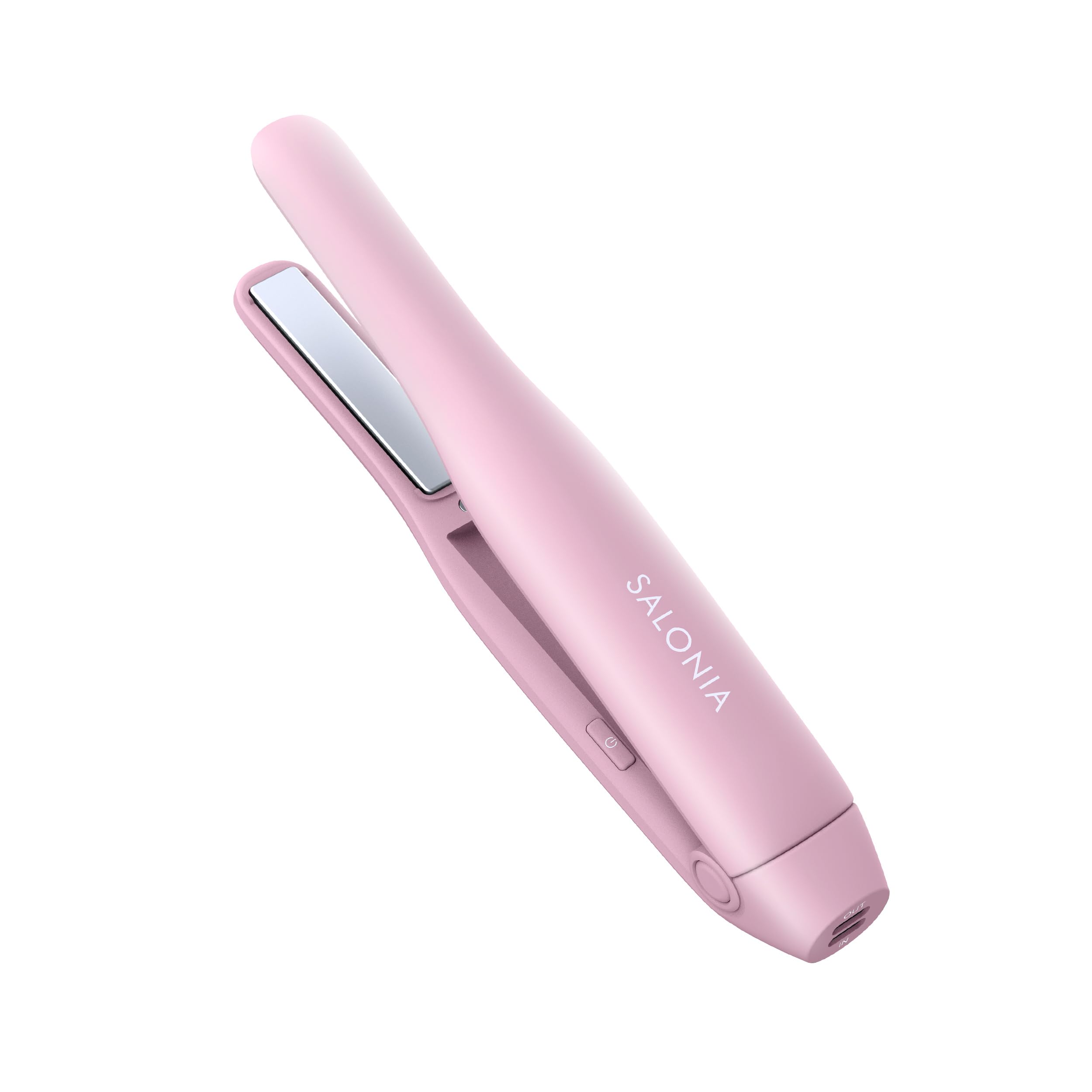 살로니아 핑크 SAL26131PK 12mm 무선 스트레이트 헤어  아이론 고데기