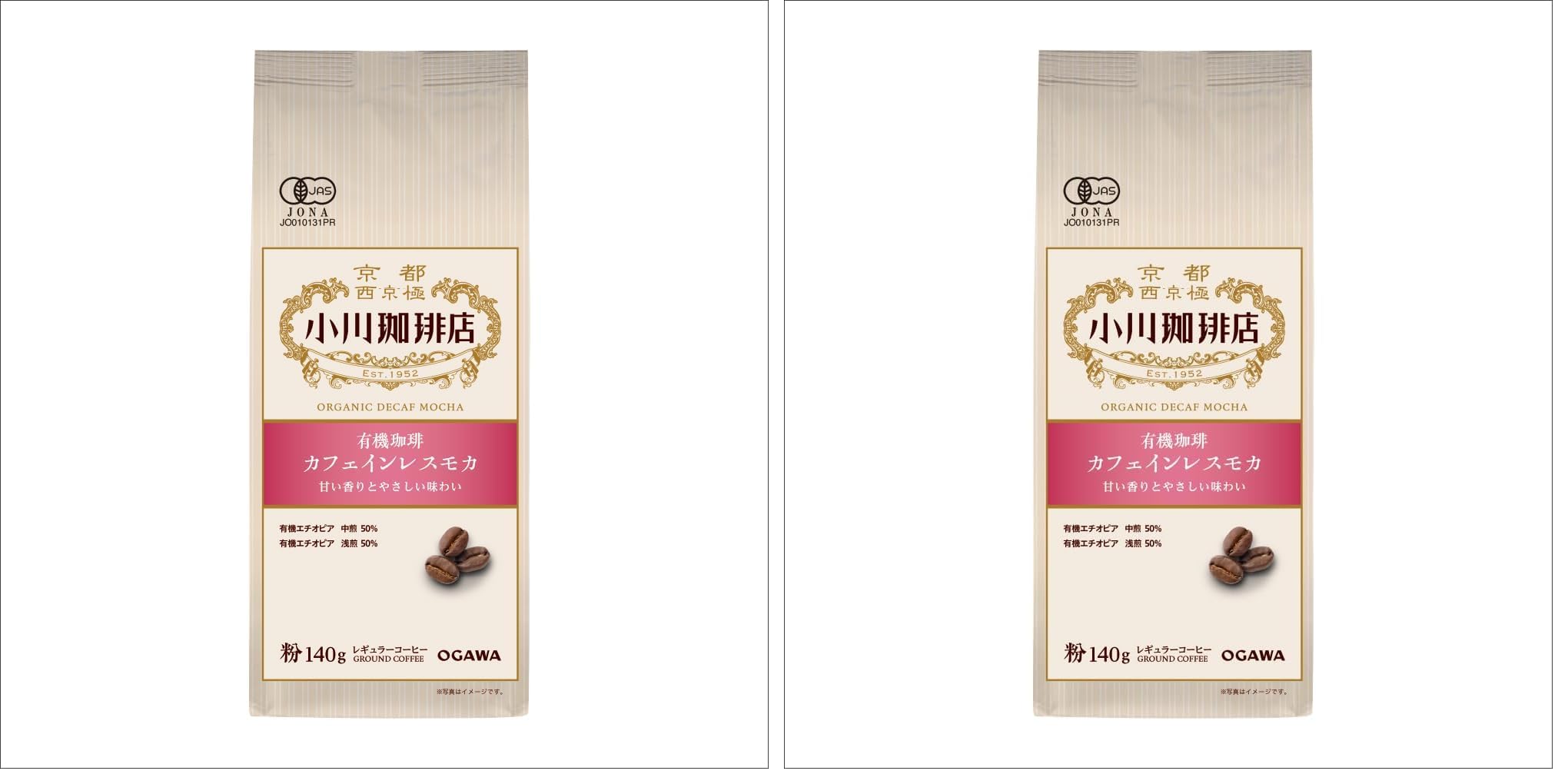 오가와커피 유기농 디카페인 모카 분쇄 원두 140g Pack of 소