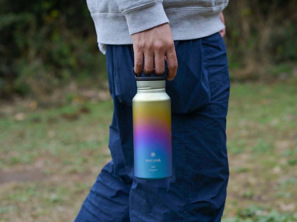 스노우피크 오로라 보틀 TW-800-RA 800ml 티타늄 물병 레인보우 이미지 3