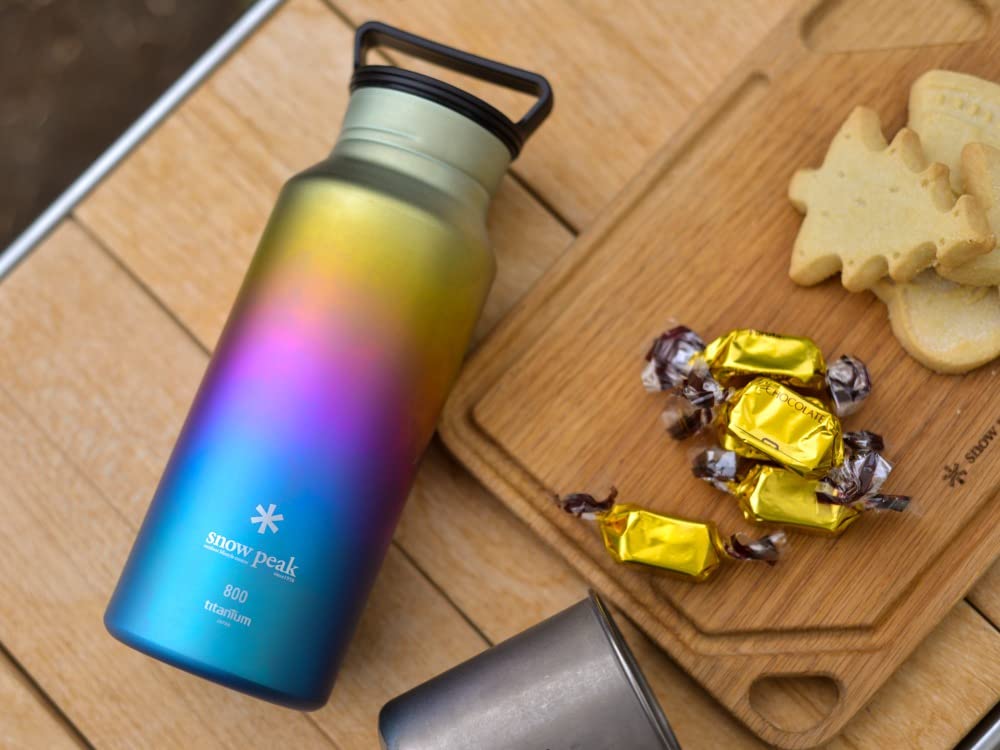 스노우피크 오로라 보틀 TW-800-RA 800ml 티타늄 물병 레인보우 이미지 4