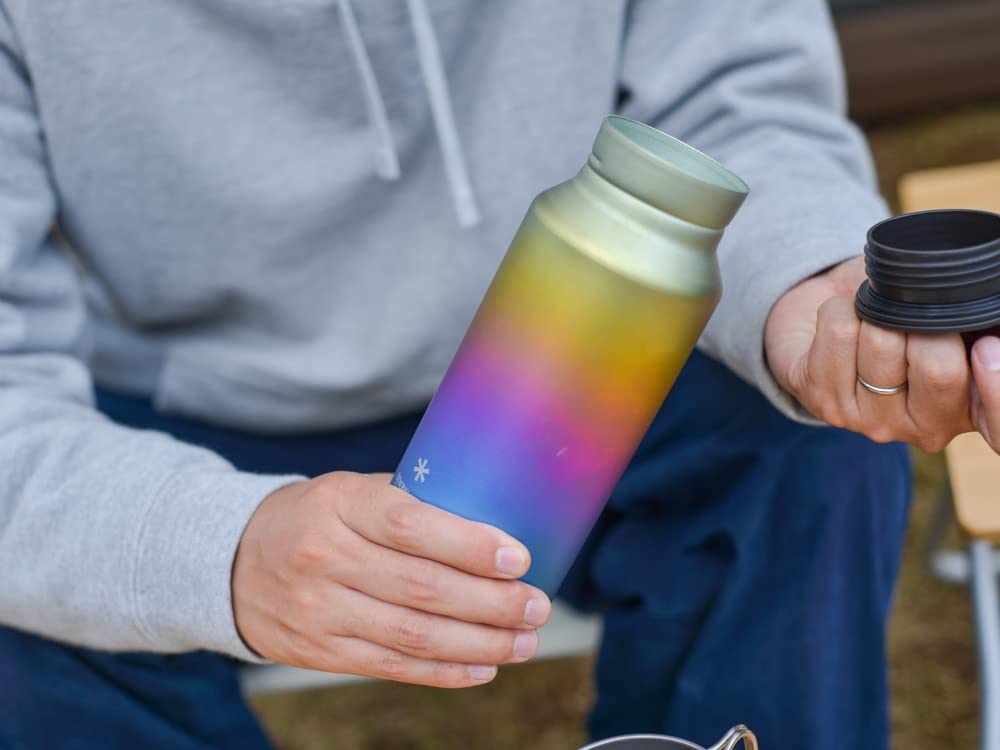 스노우피크 오로라 보틀 TW-800-RA 800ml 티타늄 물병 레인보우 이미지 2
