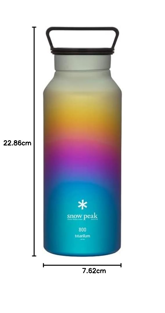 스노우피크 오로라 보틀 TW-800-RA 800ml 티타늄 물병 레인보우 이미지 14