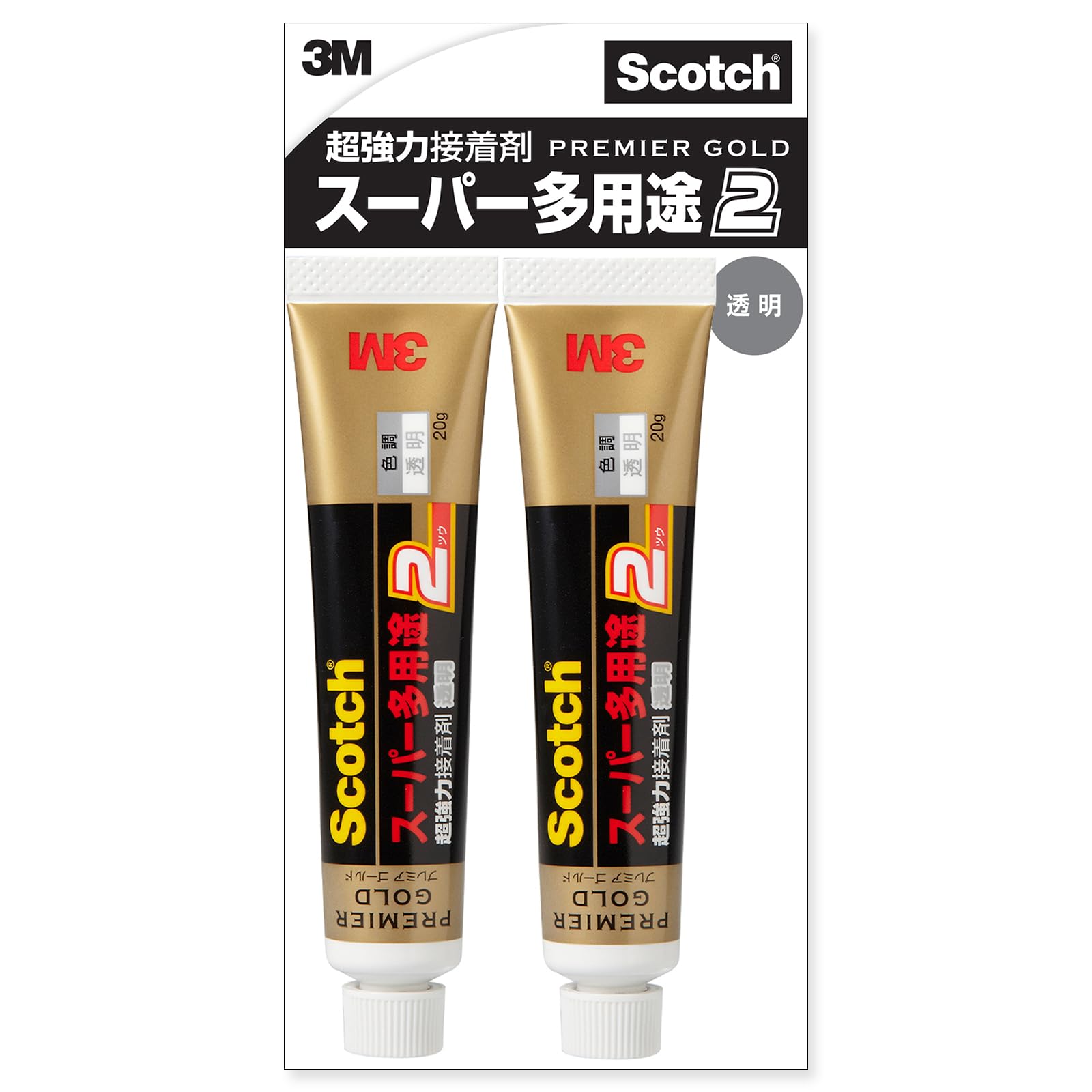 3M 스카치 슈퍼다용도 초강력 접착제 9078 20g 2개입 투명