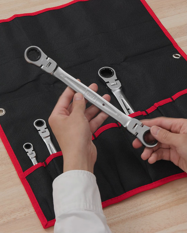 토네 양방향 플렉스 라쳇 렌치 세트 RMFW500 블랙 5종 이미지 2