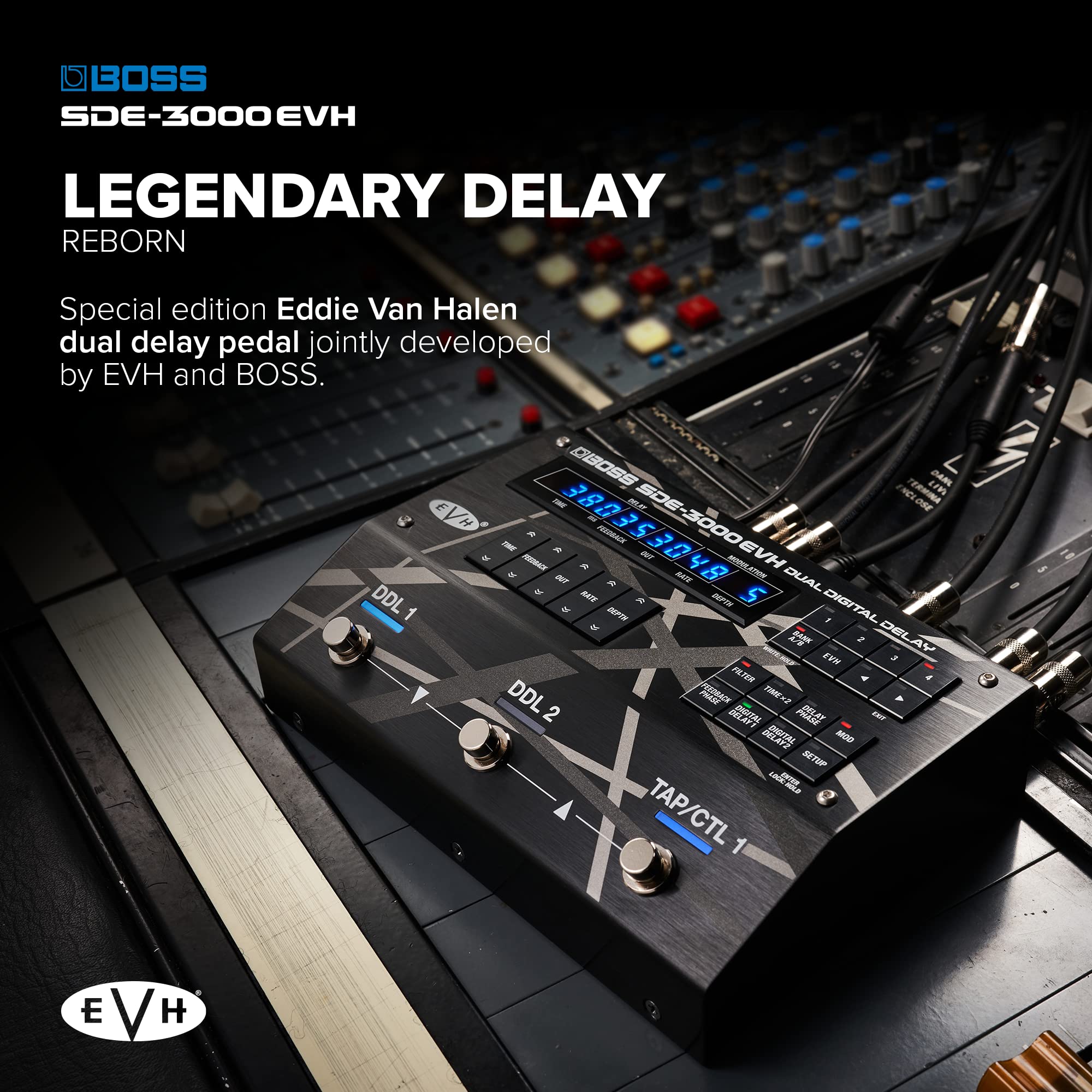 보스 SDE-3000EVH 듀얼 디지털 딜레이 페달 이미지 2