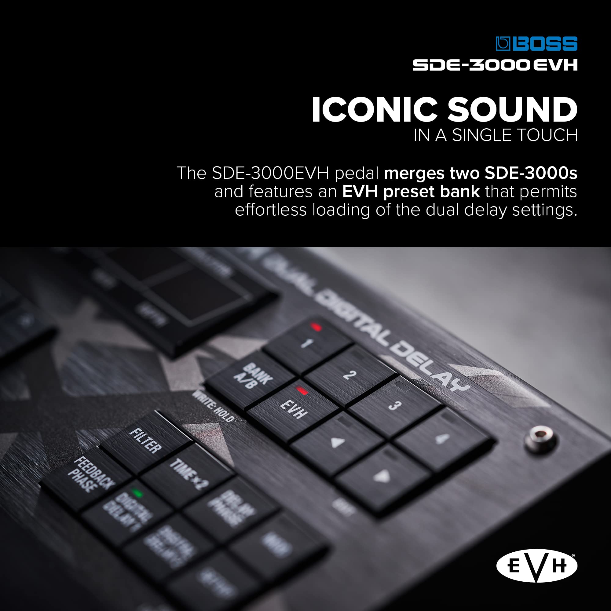 보스 SDE-3000EVH 듀얼 디지털 딜레이 페달 이미지 5