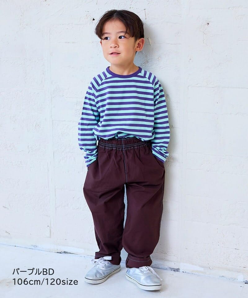 마키즈 선염 보더 긴팔 티셔츠 레드BD 130 이미지 3