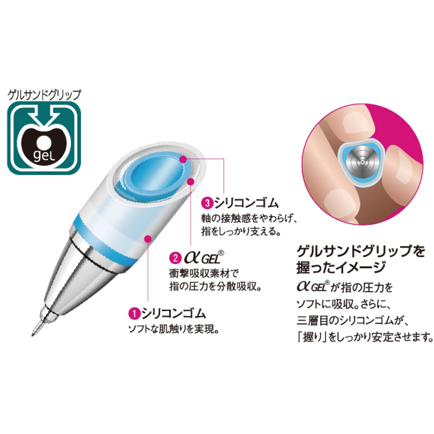 미쓰비시 연필 알파겔 스위치 블랙 M51009GG1P.24 0.5mm 샤프 0.5mm 단품 이미지 6