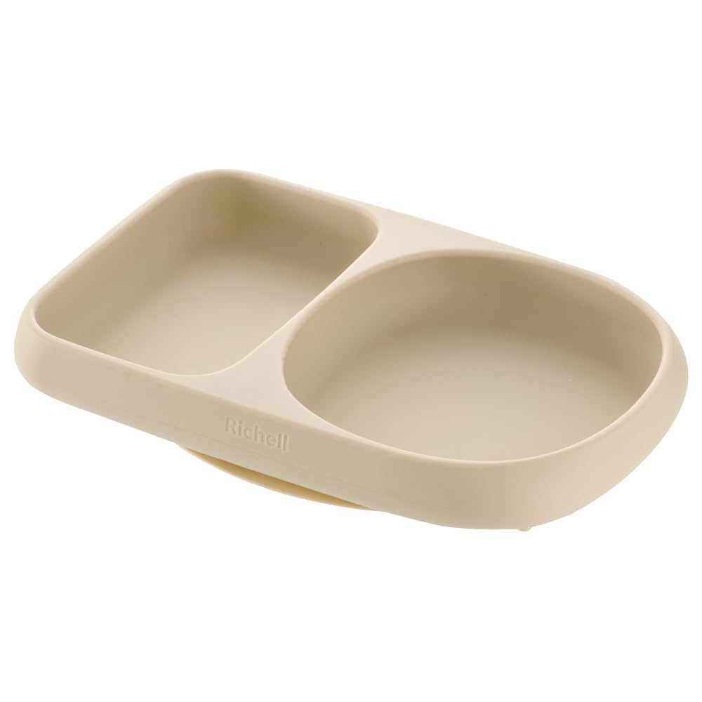 리첼 트라이 실리콘 흡착 식판 120667 베이지