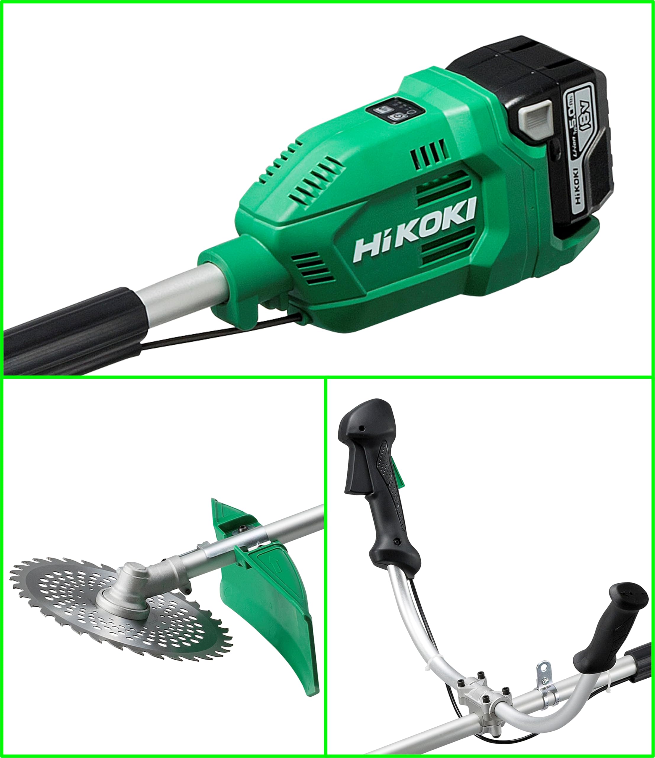 하이코키 CG18DA JC 18V 230mm 양손핸들 충전 예초기 배터리 충전기 세트 이미지 11