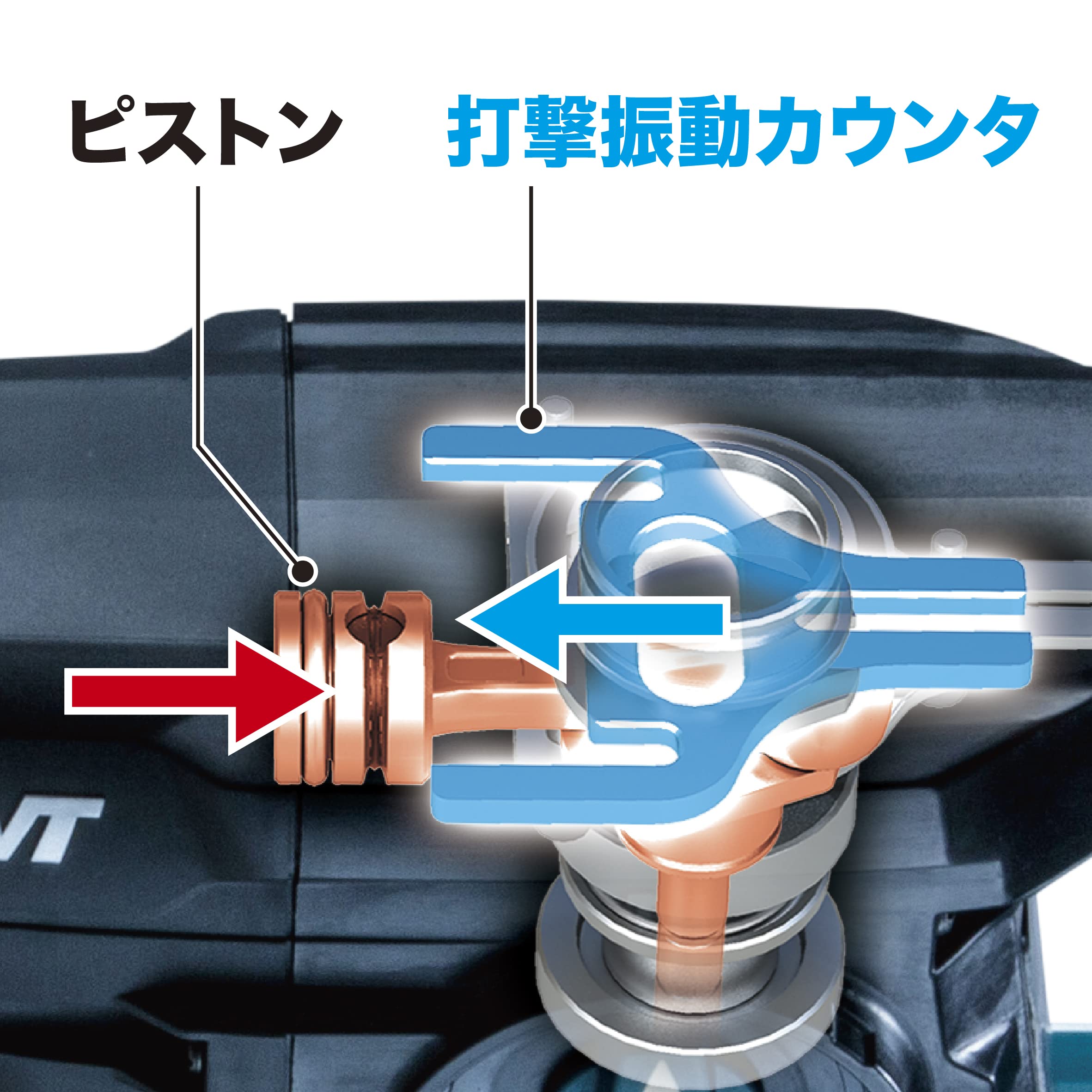 마키타 HR008GRMXV 30mm 40Vmax 충전식 집진 해머드릴 세트 이미지 3
