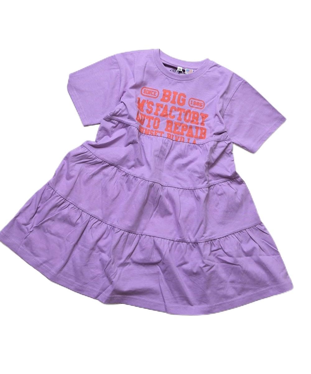 마키즈 COTTON from U.S.A 티어드 반소매 원피스 H30 라벤더 100
