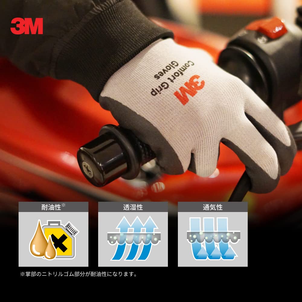 3M 컴포트 그립 그레이 M 작업용 장갑 그레이 1켤레 이미지 4