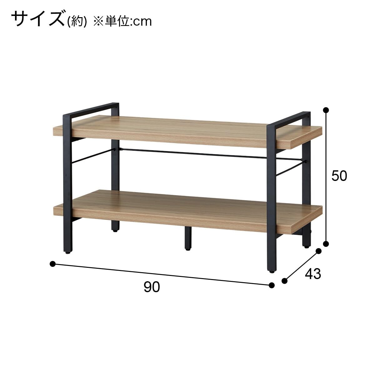 니토리 TT005 그레이 워시 8050992 90cm TV 거실장 이미지 3