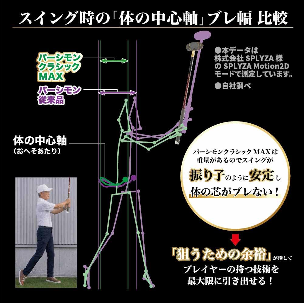 하타치 퍼시몬 클래식 MAX 그라운드 골프채 블랙 80cm 우타 이미지 9