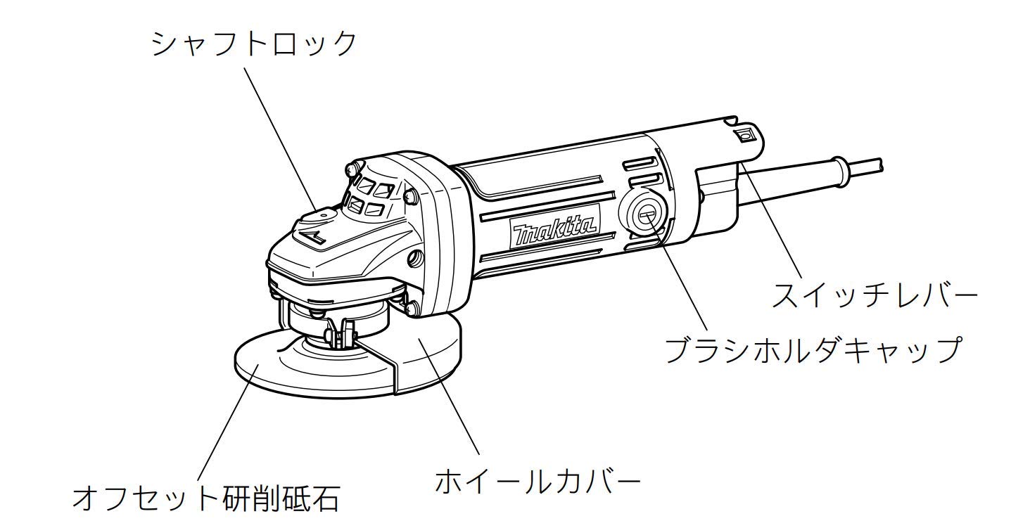마키타 9539B 100mm 디스크 그라인더 유선 고속형 700W 이미지 2