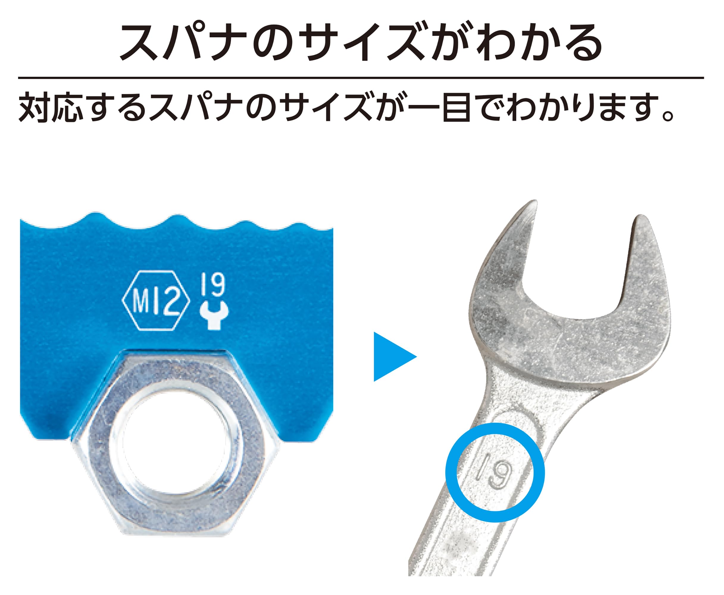 신와 73777 블루 알루미늄 볼트 너트 게이지 이미지 4