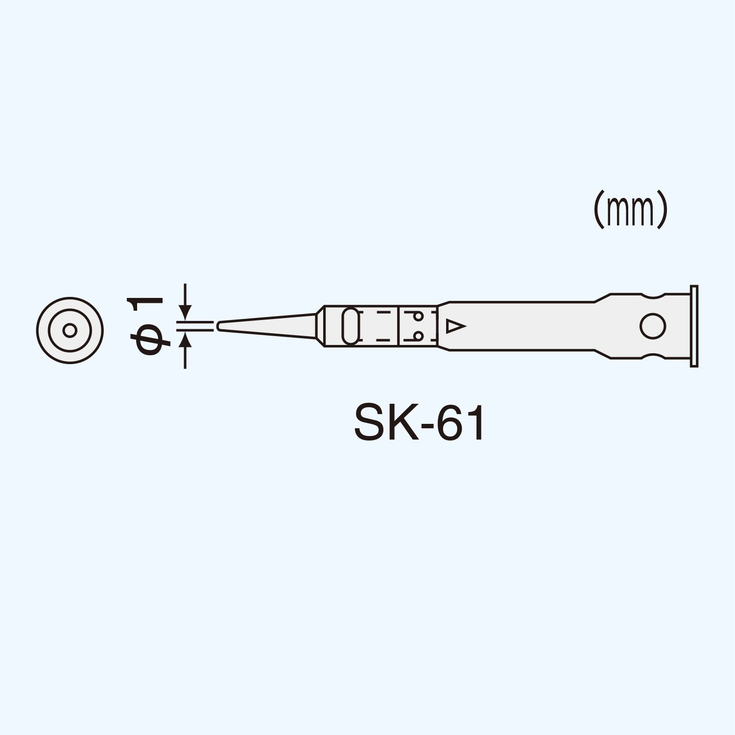 엔지니어 SK-60 시리즈 인두 팁 SK-61 1mm 인두팁 Φ1mm 이미지 2