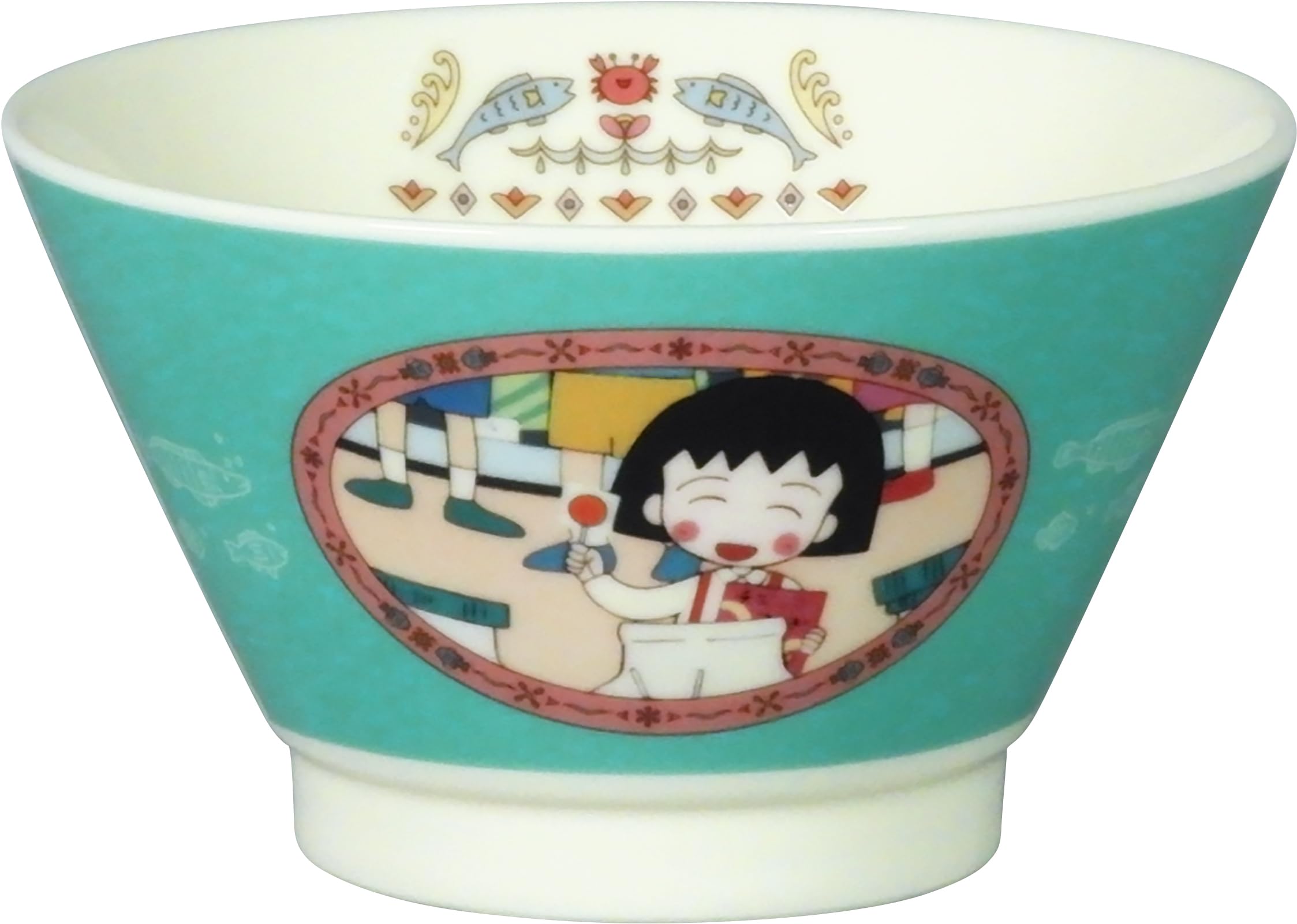 야마카 치비 마루코짱 35주년 그린 CM42-351 360ml 세라믹 밥공기