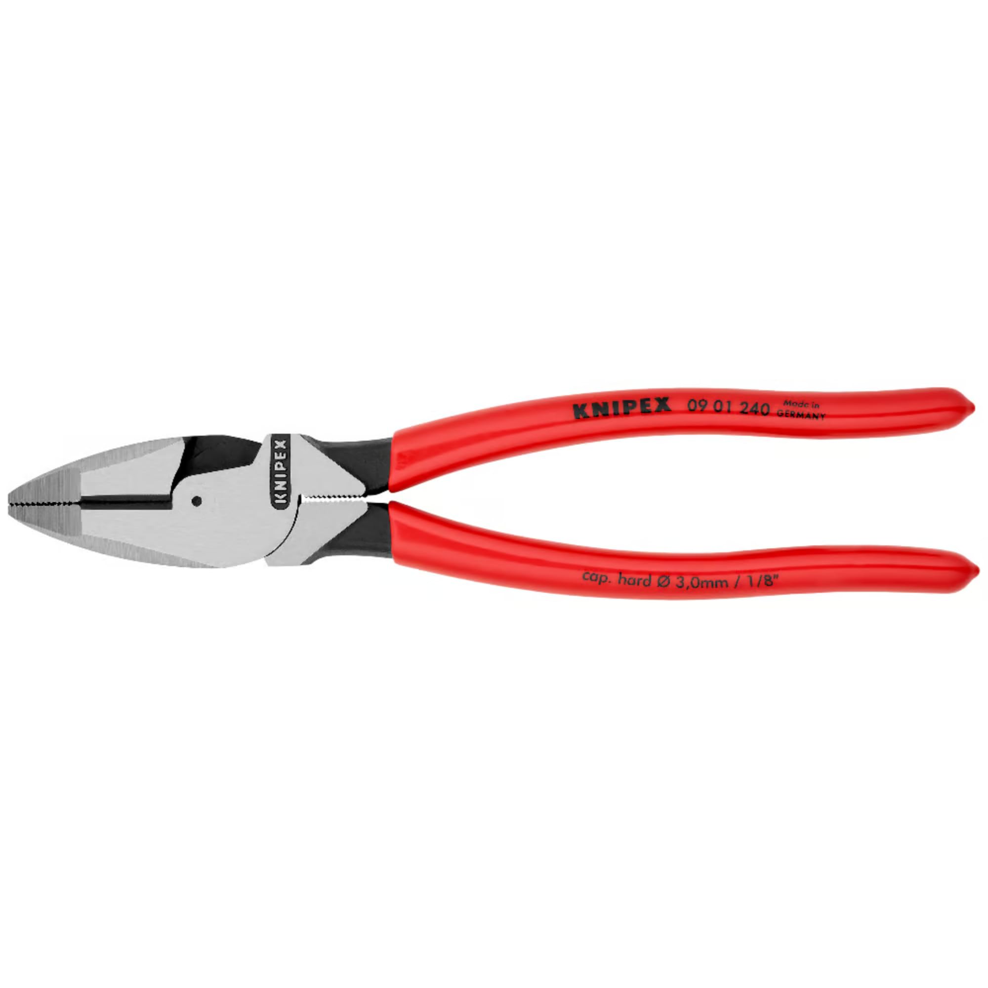 크니펙스 0901-240SB 플라스틱 코팅 핸들 240mm 가선공사용 강력 펜치
