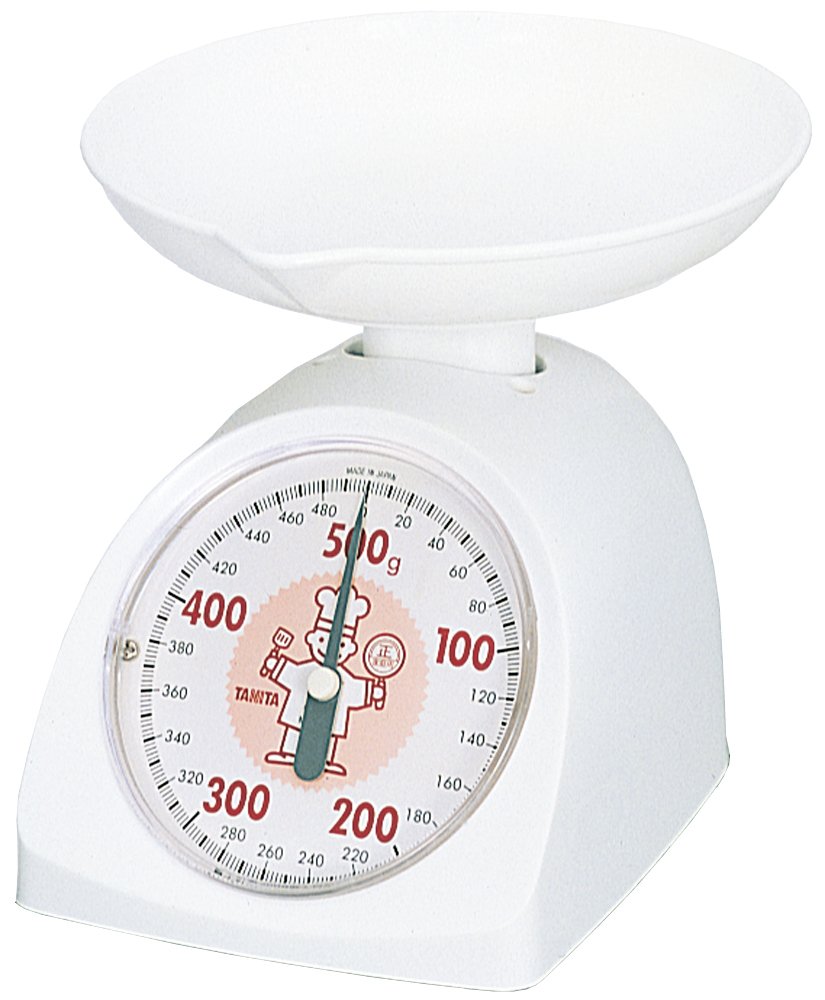 타니타 화이트 1345-WH 500g 아날로그 주방저울 2g 단위 500g까지