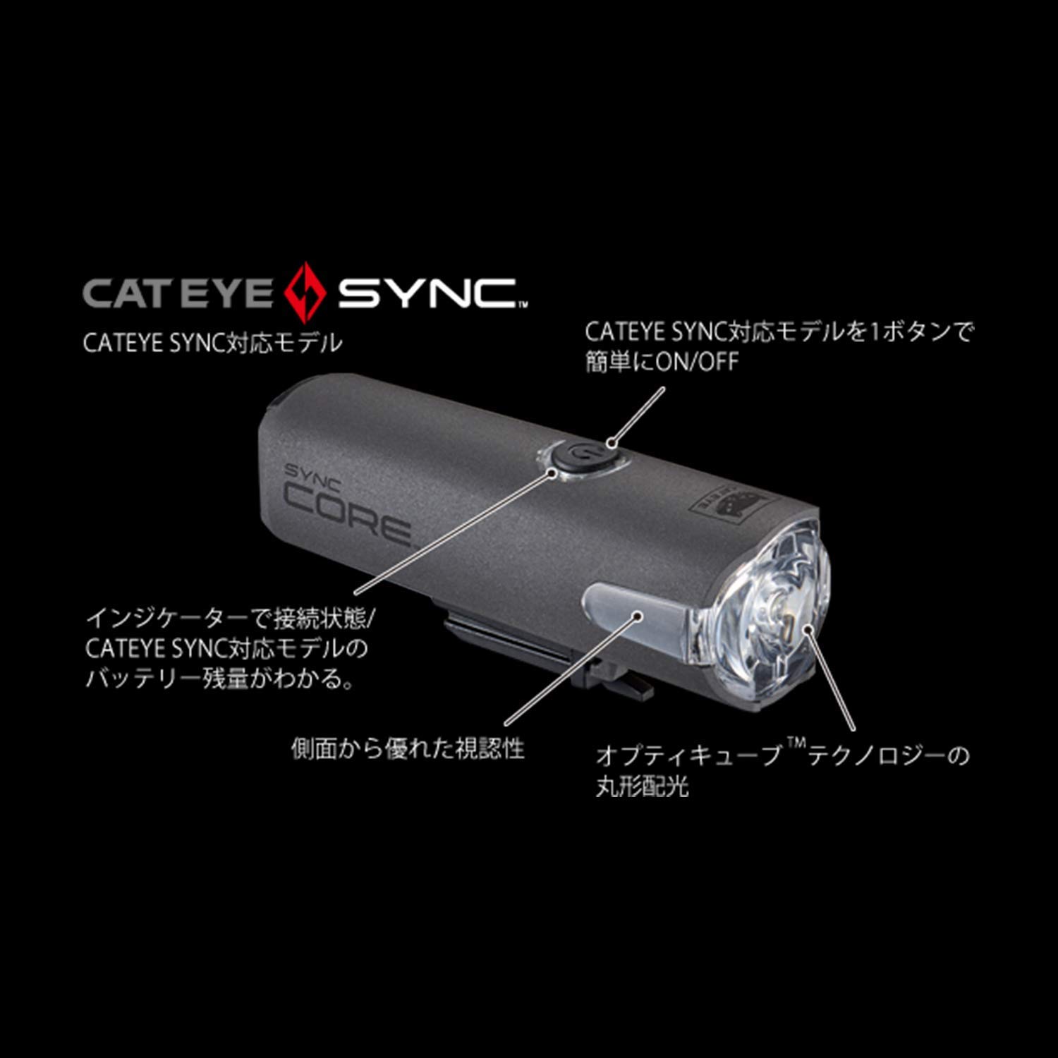 캣아이 SYNC CORE HL-NW100RC 자전거 전조등 이미지 3